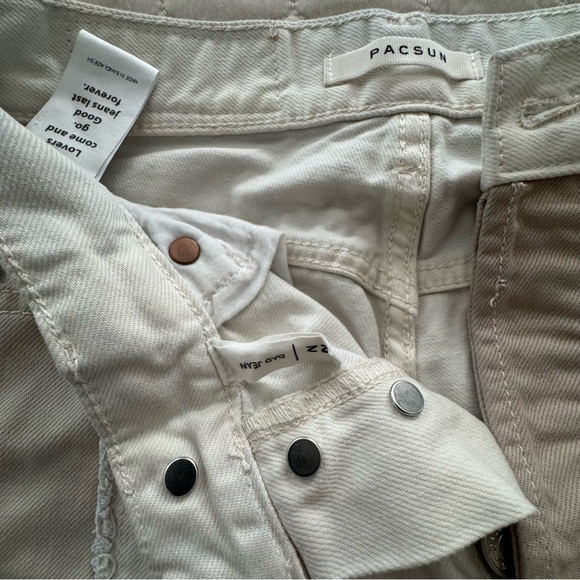 Pacsun  Women's Cream and Tan Patchwork Jeans - Picture 4 of 4